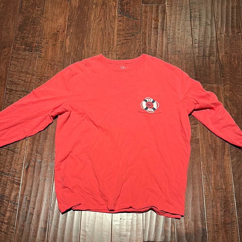Vineyard Vines Red Long Sleeve Tee